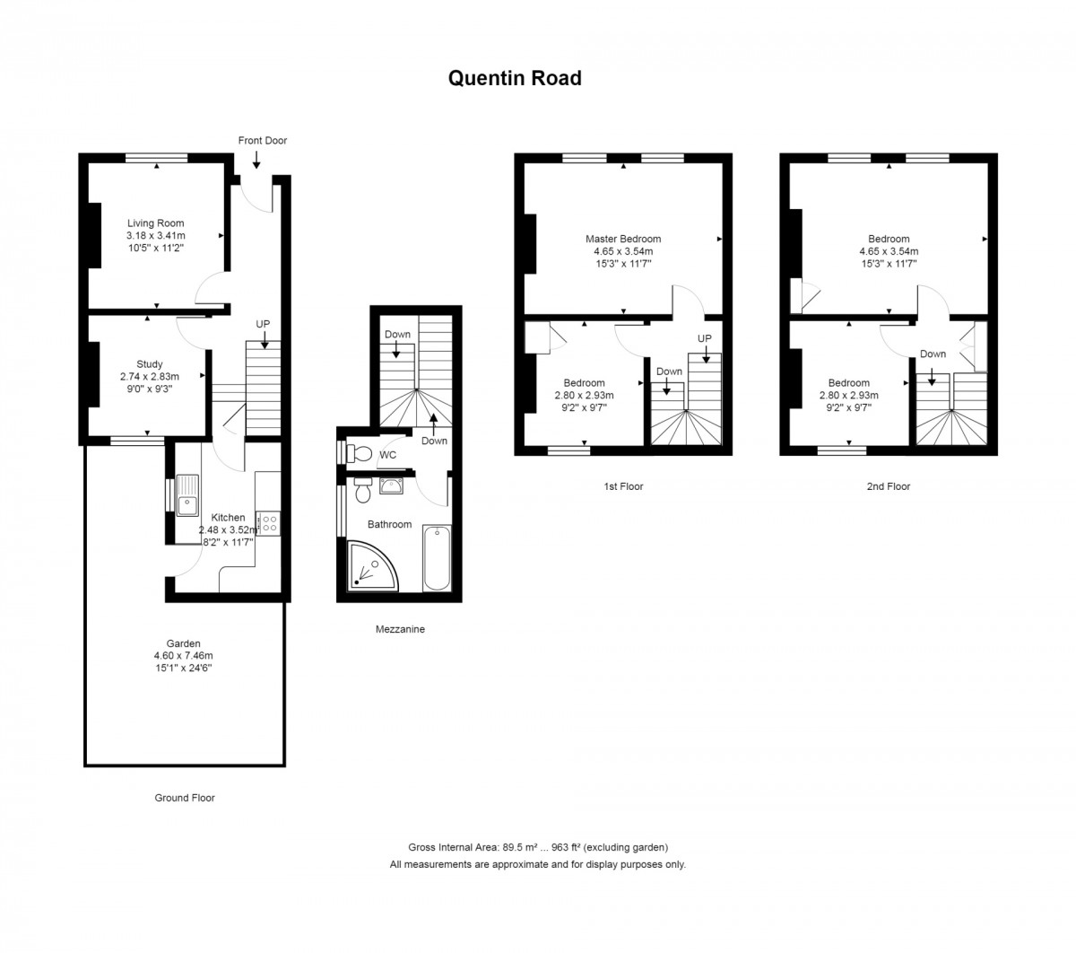 Floorplan for Quentin Road, London