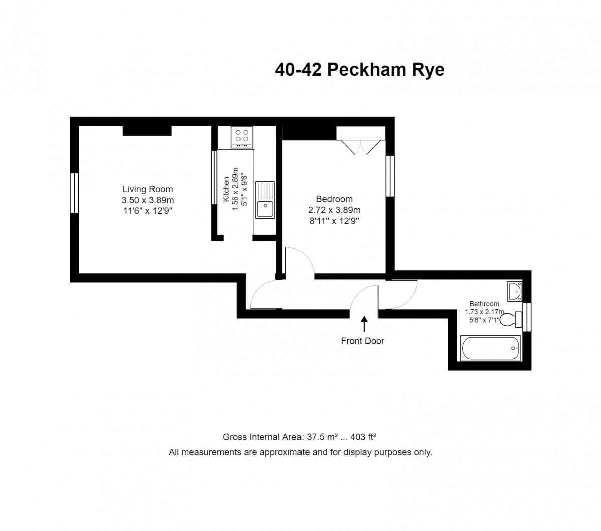 Floorplan for Peckham Rye, London
