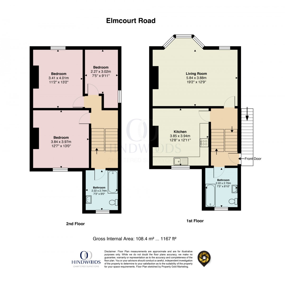 Floorplan for Elmcourt Road, London