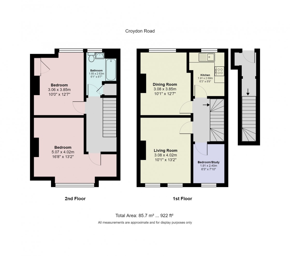 Floorplan for Croydon Road, Beckenham