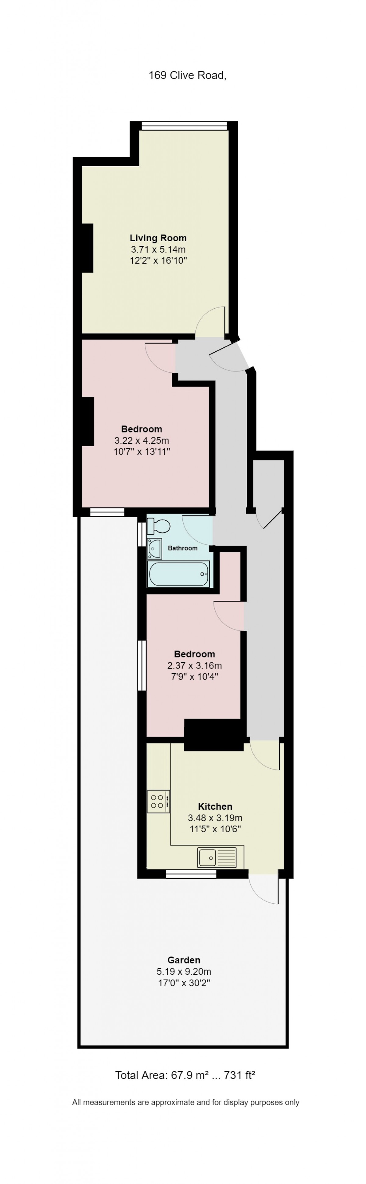 Floorplan for Clive Road, London