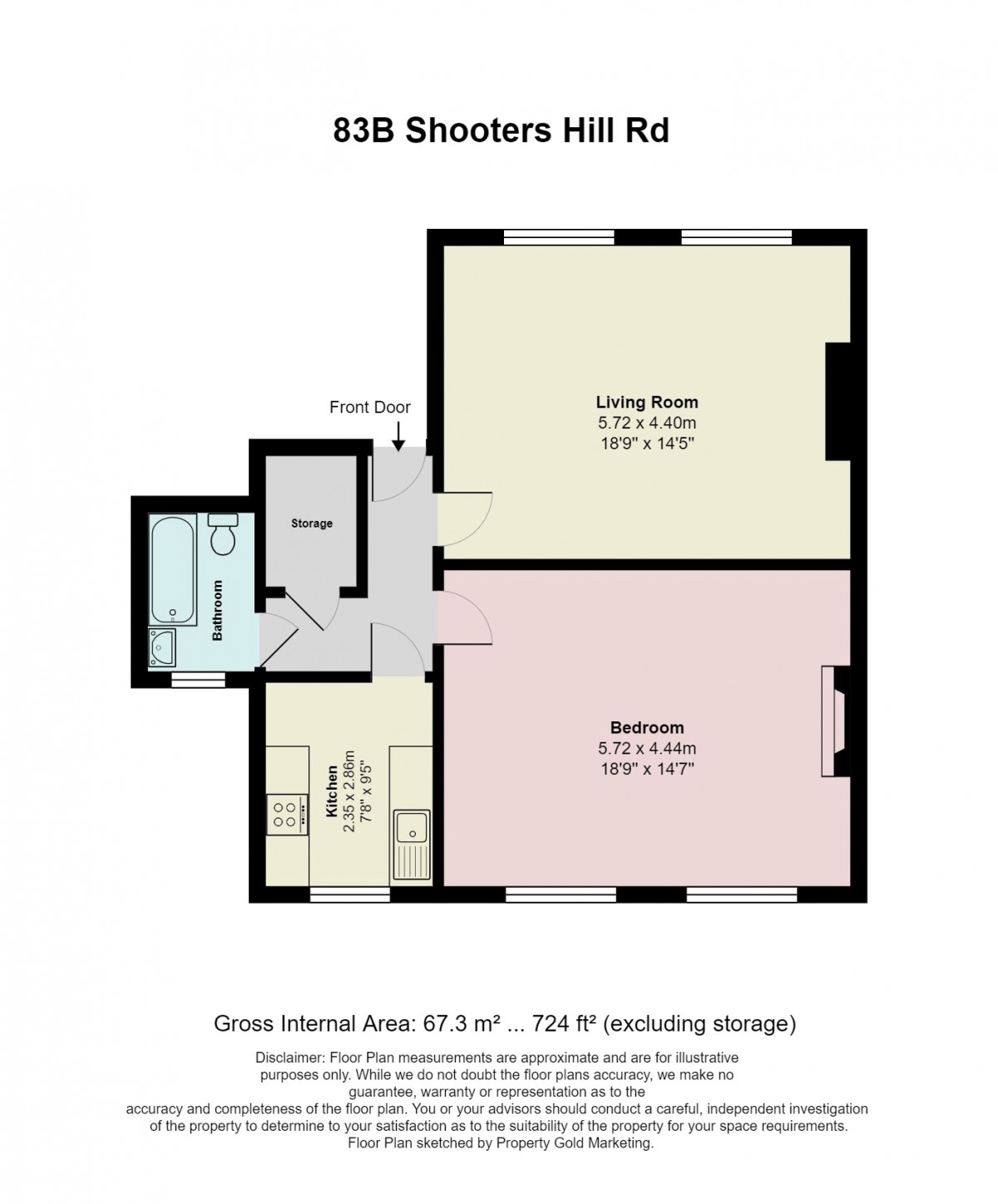 Floorplan for Shooters Hill Road, London