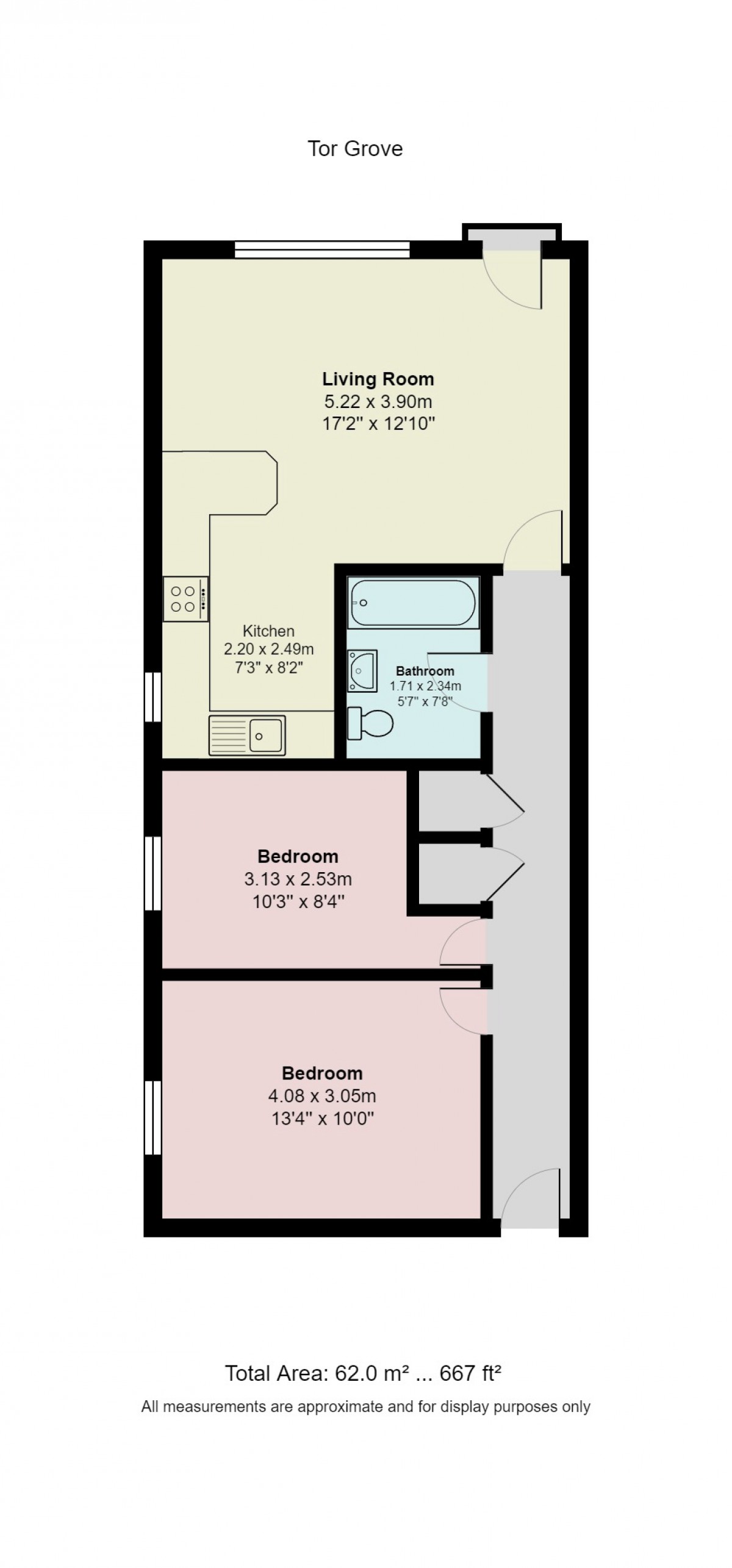 Floorplan for Tor Grove, London