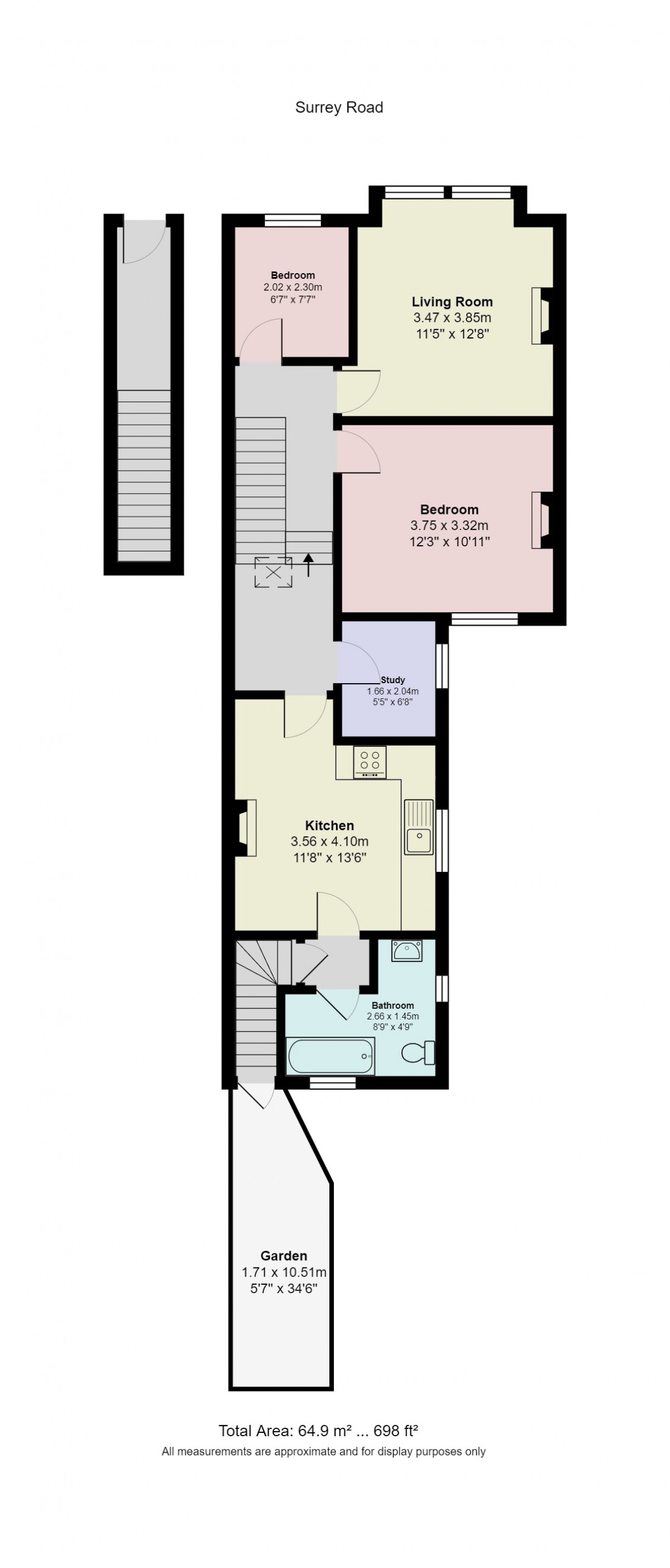 Floorplan for Surrey Road, London